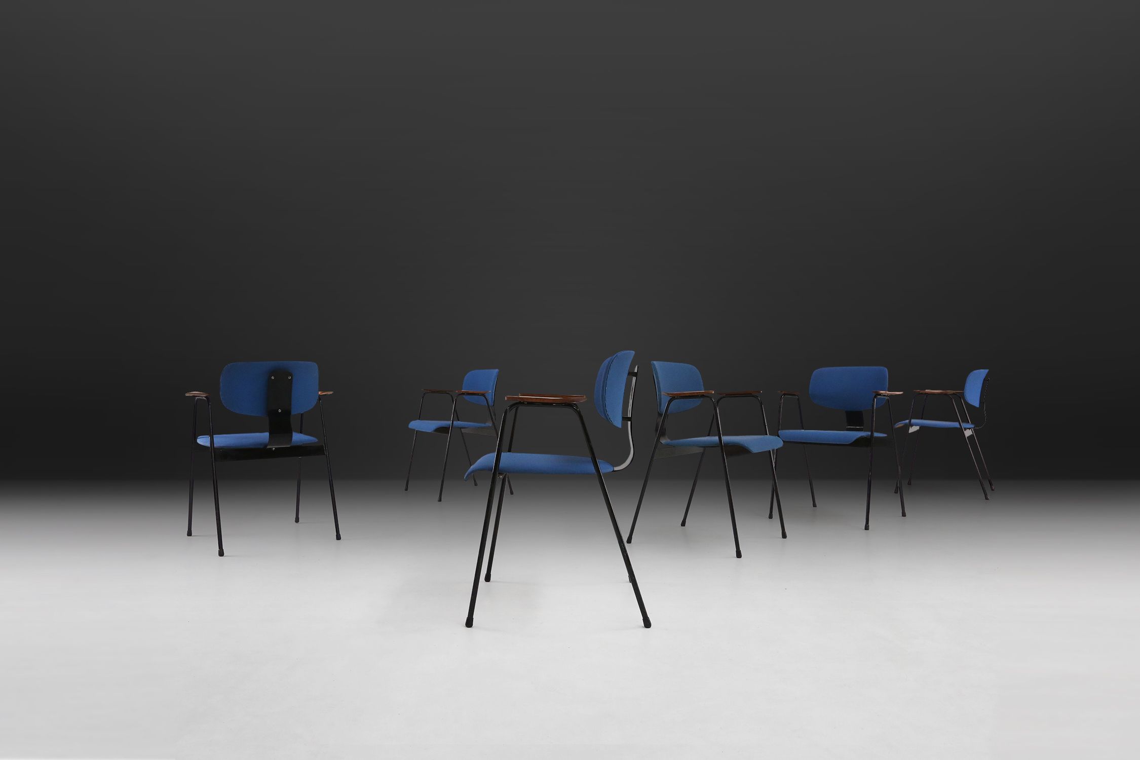 Set of 6 Dining Chairs by Willy Van Der Meeren for Tubax, Belgium, 1950sthumbnail